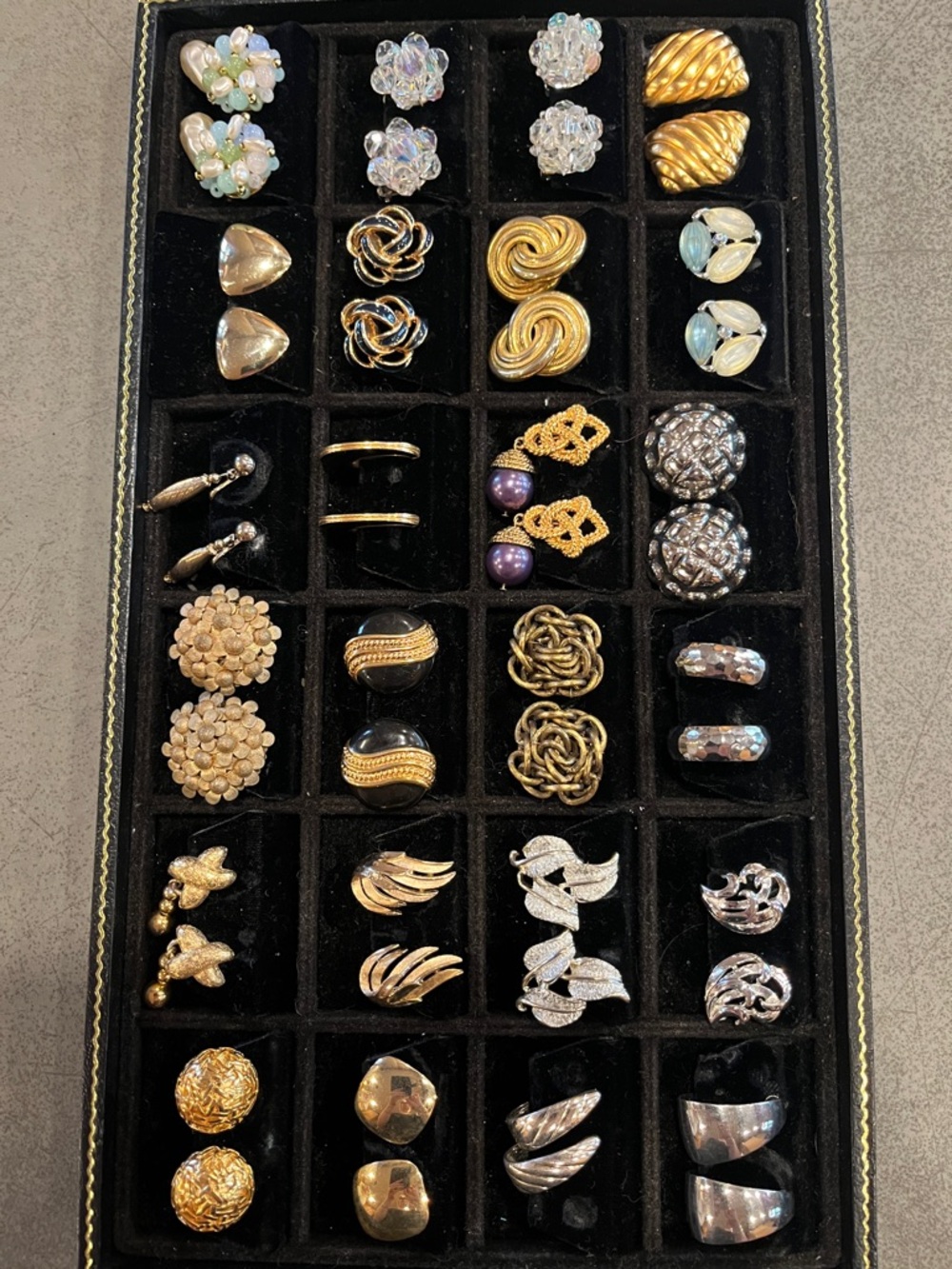 Vintage Gold & Silver Tone Mixed Earrings Collection